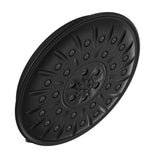 Delta 4-Spray 8.3 in. Single Wall-Mount Fixed H2Okinetic Shower Head in Matte Black