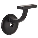Design House Jumbo Hand Rail Bracket for Railings Stairways in Office Home or Any Room Matte Black, 5-Pack