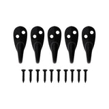 Everbilt Matte Black Light-Duty Single Robe Hook (5-Pack)