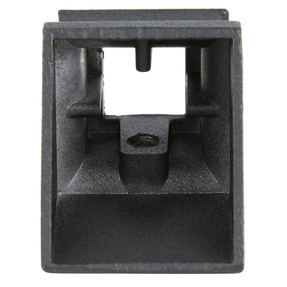 EVERMARK Stair Parts 1/2 in. Matte Black Angled Metal Baluster Shoe for Stair Remodel