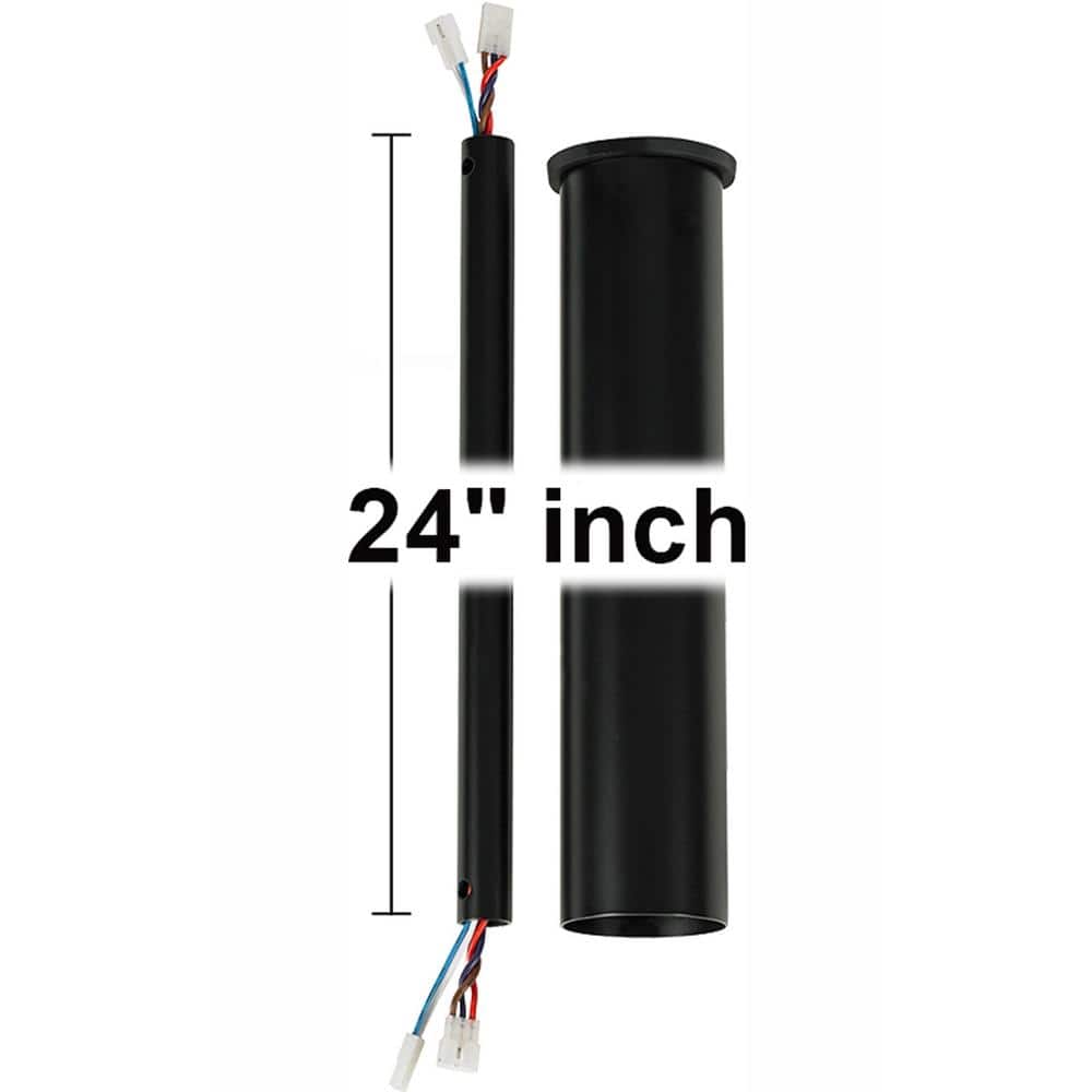 Minimalist 24 in. Matte Black Extension Downrod