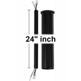 Minimalist 24 in. Matte Black Extension Downrod
