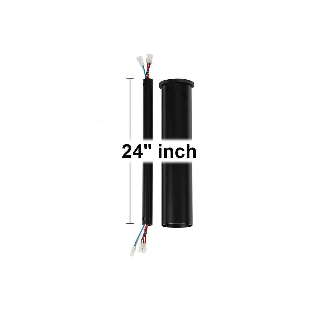 Minimalist 24 in. Matte Black Extension Downrod