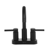 Glacier Bay Dorind 4 in. Centerset 2-Handle High-Arc Bathroom Faucet in Matte Black