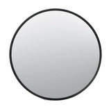 Glacier Bay 23.6 in. W x 23.6 in. H Round Matte Black Medicine Cabinet with Mirror