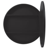 Glacier Bay 23.6 in. W x 23.6 in. H Round Matte Black Medicine Cabinet with Mirror