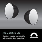 Glacier Bay 30 in. W x 30 in. H Round Matte Black Medicine Cabinet with Mirror