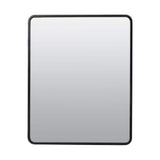 Glacier Bay 24 in. W x 30 in. H Rounded Corner Rectangular Matte Black Medicine Cabinet with Mirror