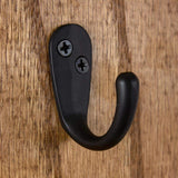 GlideRite 1-3/4 in. x 1-1/2 in. Matte Black Small Robe/Coat Hooks (10-Pack)