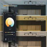 Globe Electric Wi-Fi Smart 2 ft. 4-Light Matte Black Integrated LED Fixed Track Lighting Kit, Color Changing Tunable White