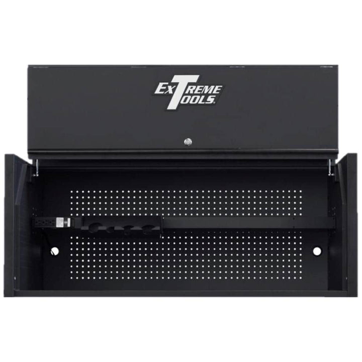 Extreme Tools RX Series 55 in. W x 25 in. D Extreme Power Workstation Hutch 12-Drawer Roller Cab Combo in Matte Black