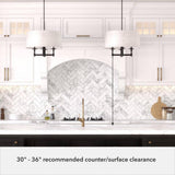 Hunter Briargrove 4-Light Matte Black Shaded Chandelier with Fabric Shade