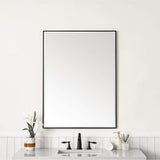 James Martin Vanities Rohe 30" x 40" Matte Black Rectangular Vanity Mirror