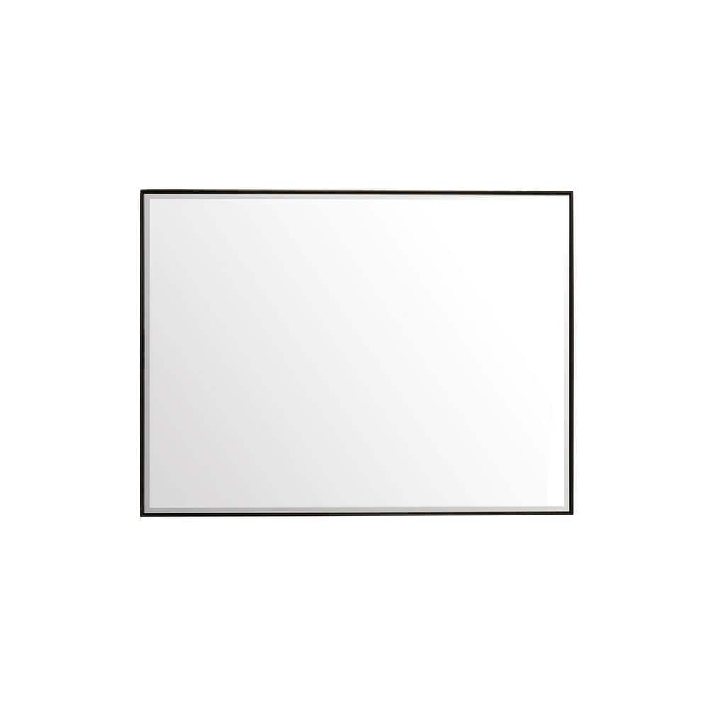 James Martin Vanities Rohe 30" x 40" Matte Black Rectangular Vanity Mirror