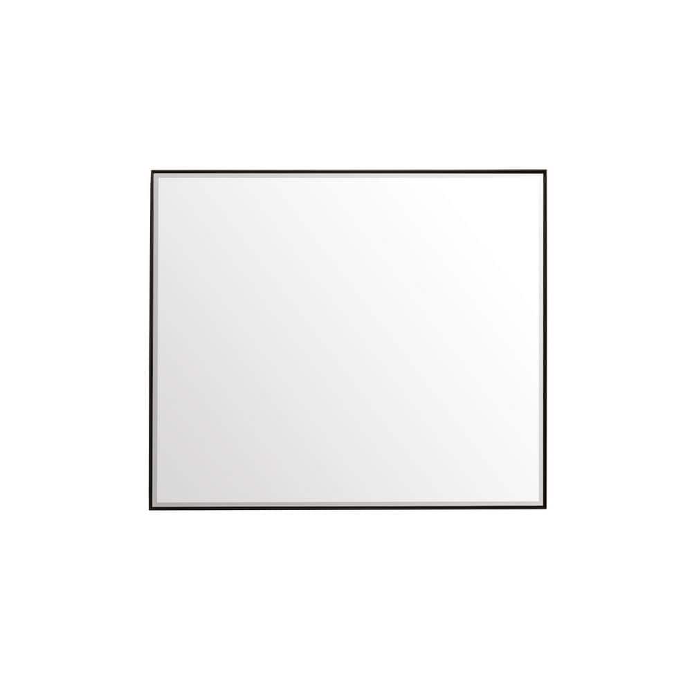 James Martin Vanities Rohe 36" x 42" Matte Black Rectangular Bathroom Vanity Mirror