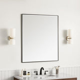 James Martin Vanities Rohe 36" x 42" Matte Black Rectangular Bathroom Vanity Mirror