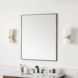 James Martin Vanities Rohe 36" x 42" Matte Black Rectangular Bathroom Vanity Mirror