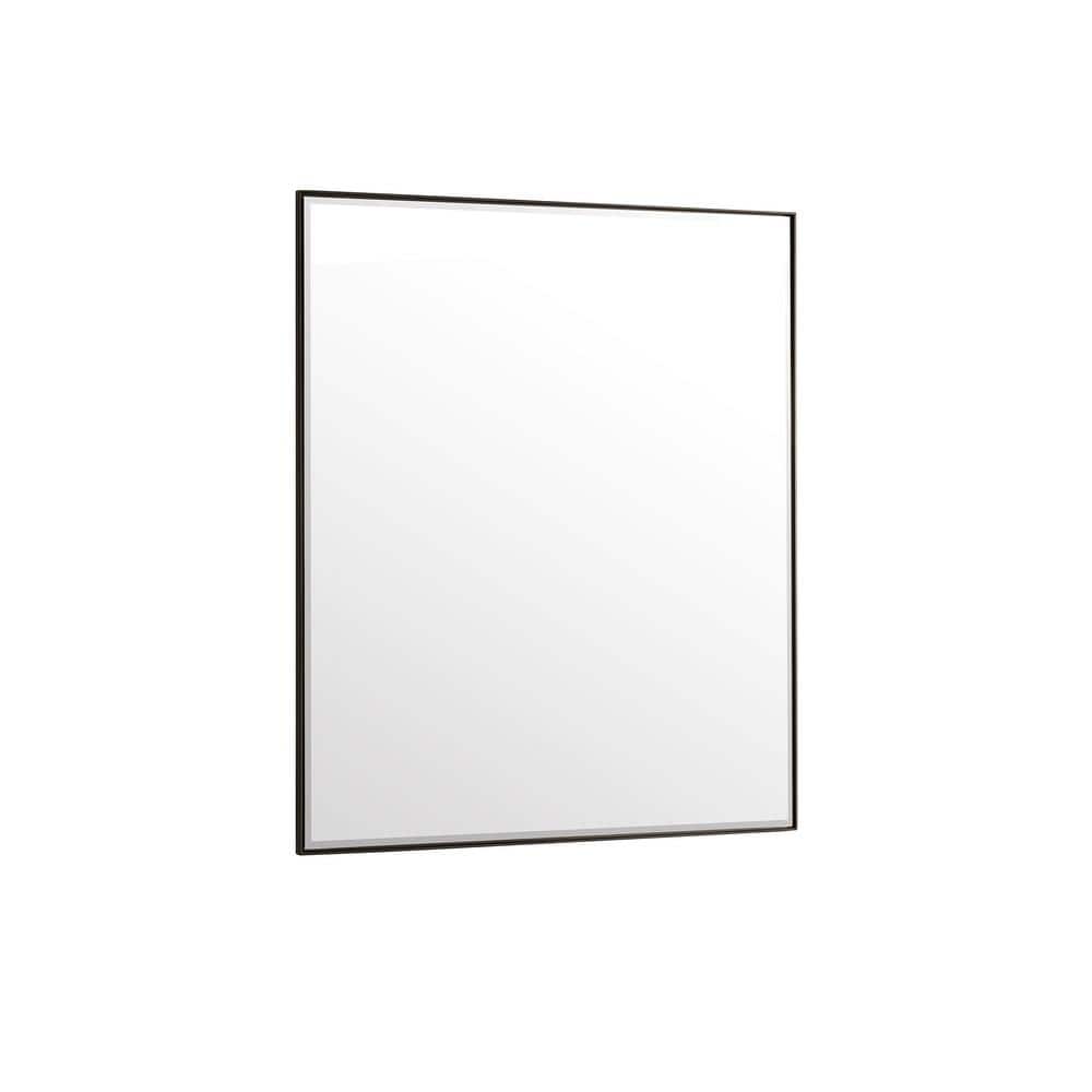 James Martin Vanities Rohe 36" x 42" Matte Black Rectangular Bathroom Vanity Mirror