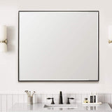James Martin Vanities Rohe 36" x 42" Matte Black Rectangular Bathroom Vanity Mirror