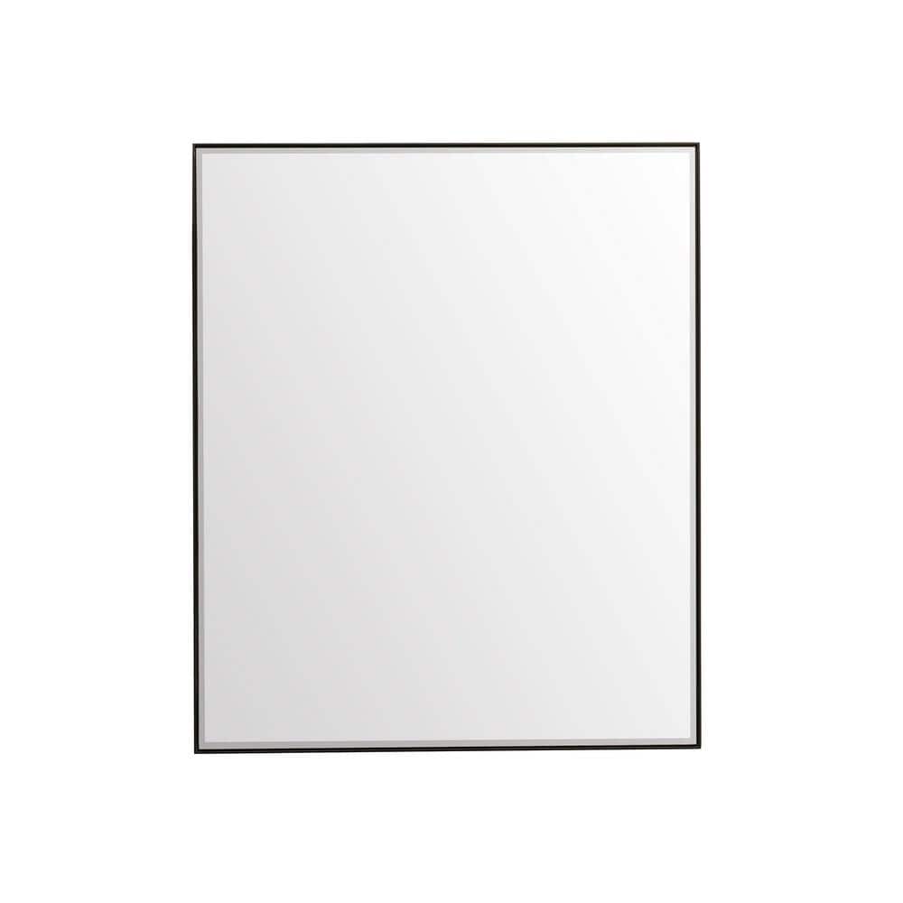 James Martin Vanities Rohe 48" x 40" Matte Black Rectangular Vanity Mirror