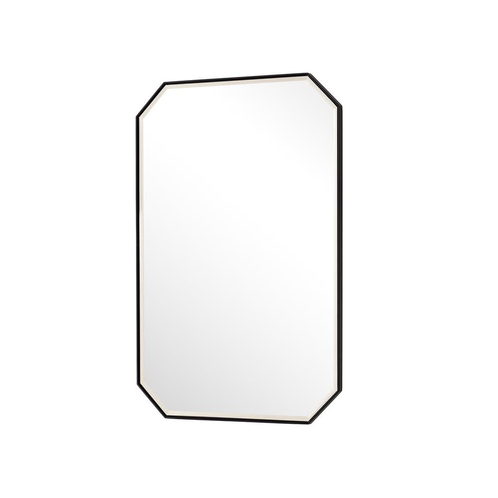James Martin Vanities Rohe 24" x 36" Matte Black Bathroom Vanity Mirror