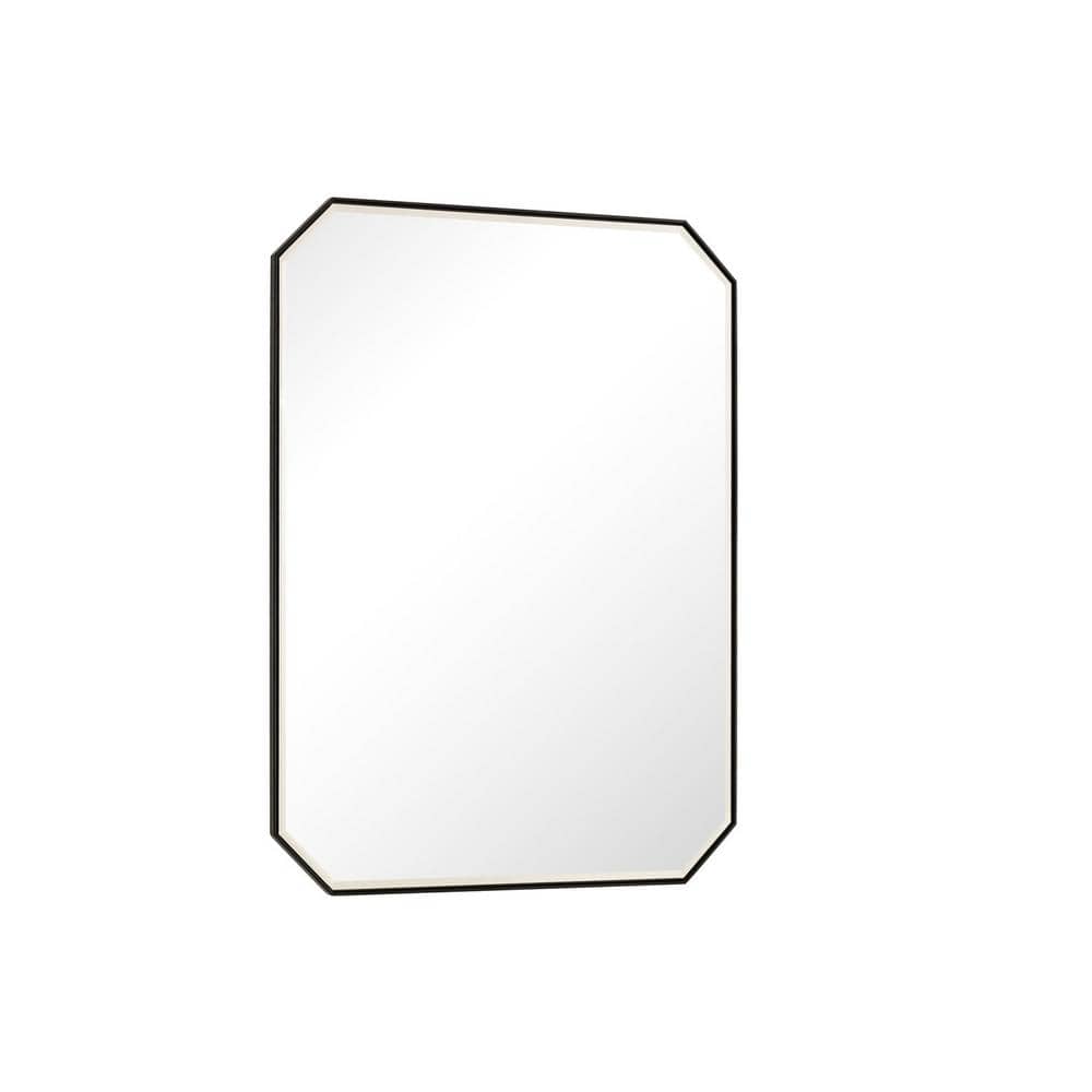 James Martin Vanities Rohe 30x40 Matte Black Rectangular Bathroom Vanity Mirror