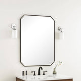 James Martin Vanities Rohe 30x40 Matte Black Rectangular Bathroom Vanity Mirror