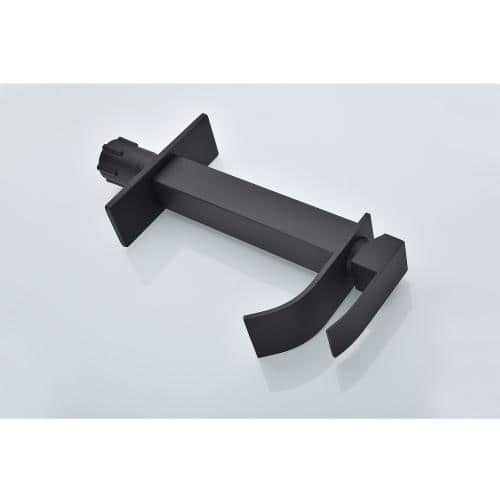 Lukvuzo Matte Black Waterfall Spout Single Handle Bathroom Faucet