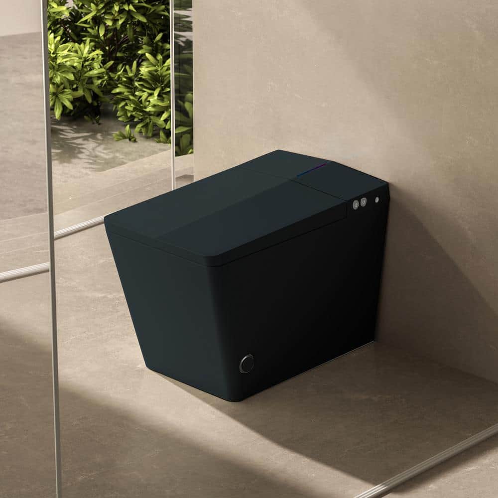 Nivencai Smart Square Bidet Toilet Matte Black - Heated, Self-Cleaning, Touchless