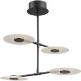 Progress Lighting Spoke LED 1-Light Matte Black LED Modern Hanging Pendant Light