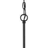 Progress Lighting Merry 5-Light Matte Black Etched Glass Transitional Chandelier Light
