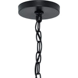 Progress Lighting Merry 5-Light Matte Black Etched Glass Transitional Chandelier Light