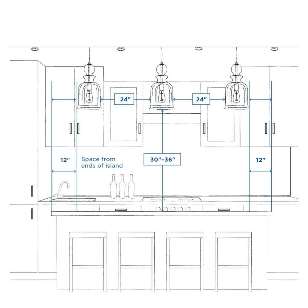 Progress Lighting Saffert 29.38 in. 4-Light Matte Black with Clear Glass Shades New Traditional Chandelier for Dining Room