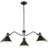 Progress Lighting Trimble Collection 3-Light Matte Black Chandelier