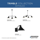 Progress Lighting Trimble Collection 3-Light Matte Black Chandelier