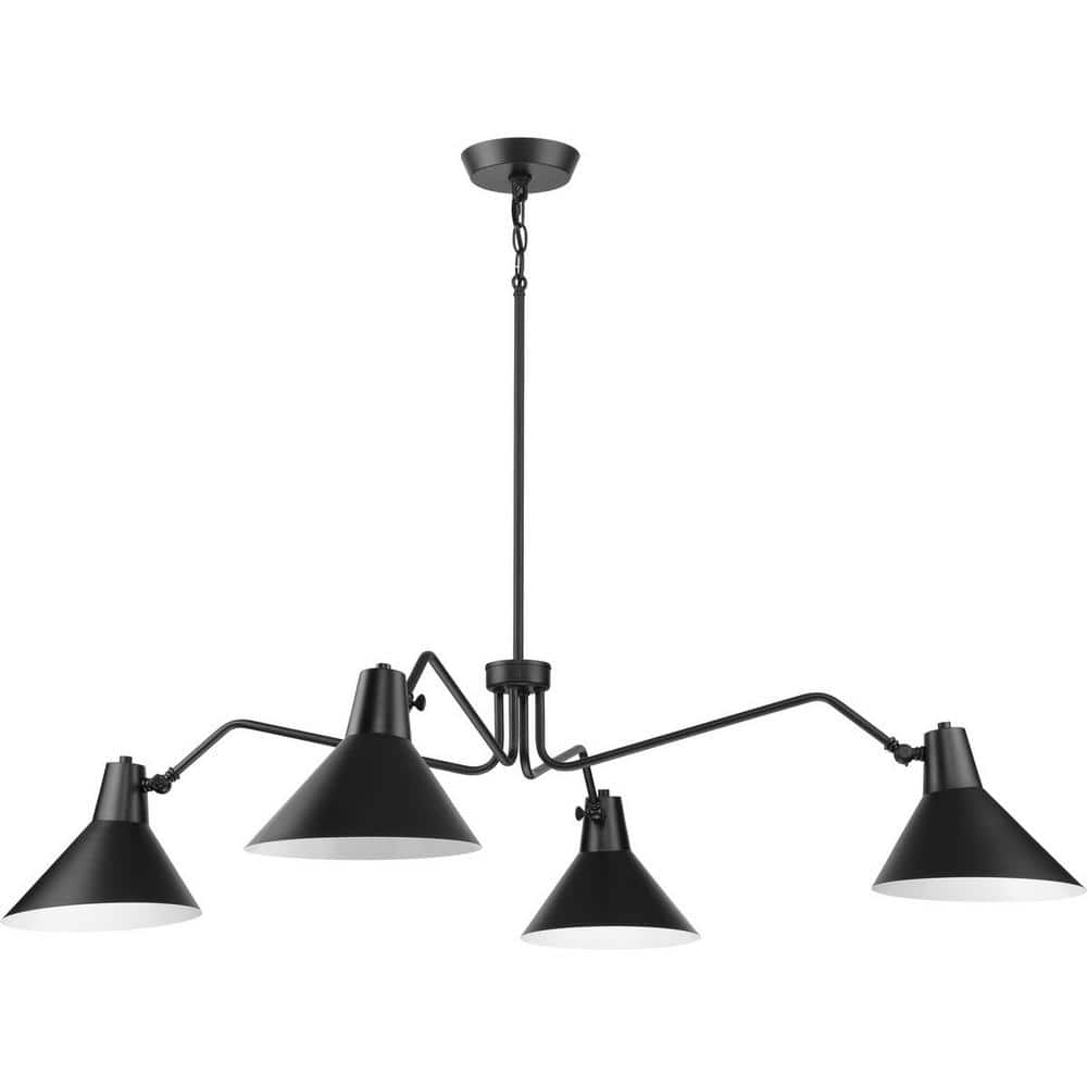 Progress Lighting Trimble Collection 4-Light Matte Black Chandelier