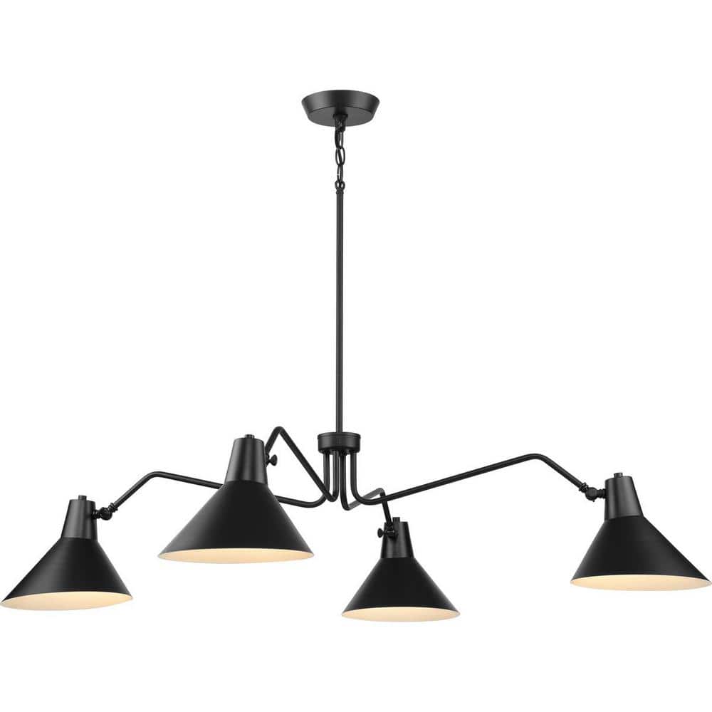 Progress Lighting Trimble Collection 4-Light Matte Black Chandelier