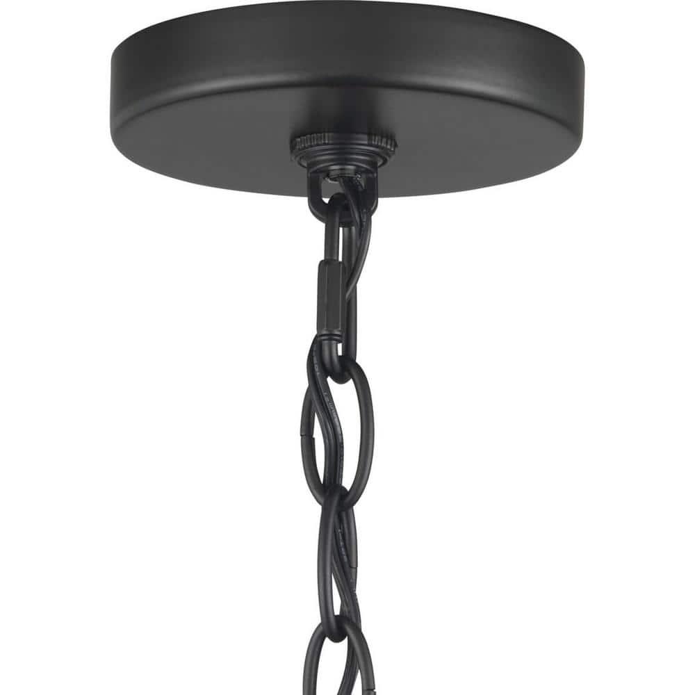 Progress Lighting Zombra 24 in. 5-Light Matte Black Chandelier