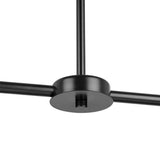 Progress Lighting Arya 8-Light Matte Black Luxe Linear Chandelier