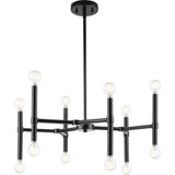 Progress Lighting Arya 12-Light Matte Black Luxe Chandelier