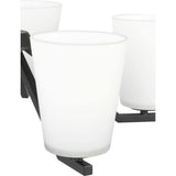 Progress Lighting Vertex Collection 5-Light Matte Black Etched White Contemporary Chandelier