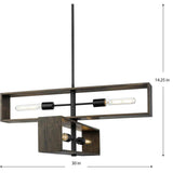 Progress Lighting Boundary 30 in. 4-Light Matte Black Contemporary Chandelier for Dining Rooms, Great Rooms, Bedrooms with Chicory Accents