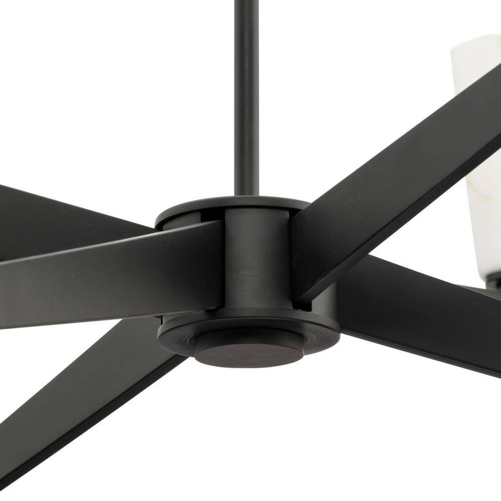 Progress Lighting Tosca Collection 6-Light Matte Black Modern Luxe Chandelier