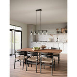 Progress Lighting Huntscroft Collection 34 in. 5-Light Matte Black Island Linear Chandelier for Bar, Kitchen and Dining Room