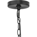 Progress Lighting Pellum Collection 25 in. 5-Light Matte Black Modern Traditional Chandelier for Dining Room