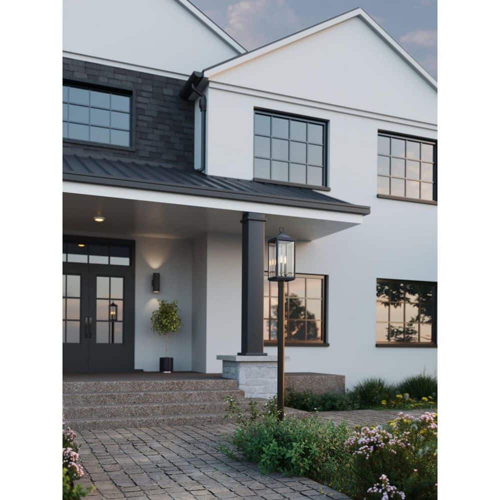Progress Lighting Black 7 ft. Exterior Lamp Post