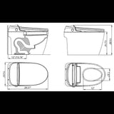 Staykiwi Matte Black Elongated Bidet Toilet 1.28 GPF with Adjustable Sprayer, Deodorizing, Soft Close