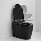Staykiwi Matte Black Elongated Bidet Toilet 1.28 GPF with Adjustable Sprayer, Deodorizing, Soft Close