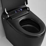Staykiwi Matte Black Elongated Bidet Toilet 1.28 GPF with Adjustable Sprayer, Deodorizing, Soft Close