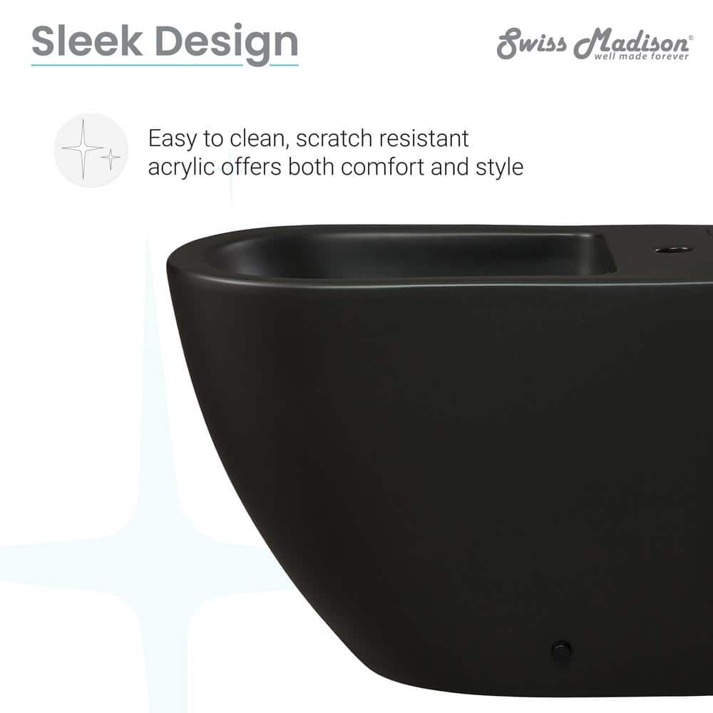 Swiss Madison St. Tropez Elongated Bidet in Matte Black